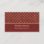 Burgundy Gold Lilie Marketing Copywriter Visitenkarte (Vorderseite)