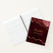 Burgundy Gold Marble Agate Geode Prayer Journal Notizblock (Innenseite)