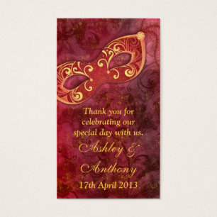 Burgundy Gold Masquerade Gastgeschenk Hochzeit Tag