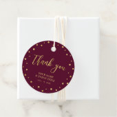 Burgundy & Gold | Modern Birthday Favor Thank you Geschenkanhänger (Beispiel)