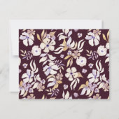 Burgundy-Gold-Monogrammkarte Dankeskarte (Rückseite)