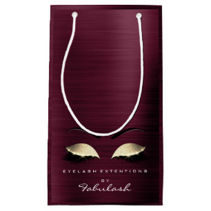 Burgundy Gold Name Glitzer Makeup Lashes Beauty Kleine Geschenktüte