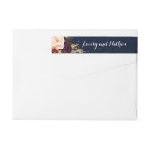 Burgundy Gold Navy Confetti Envelope Belly Band (Rückseite)