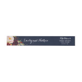 Burgundy Gold Navy Confetti Envelope Belly Band (Person)