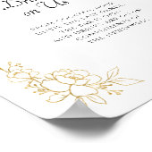 Burgundy Gold Open Bar Drinks auf unserem Hochzeit Poster (Ecke)