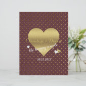 Burgundy & Gold Polka Dot Wedding Party (Stehend Vorderseite)