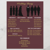 Burgundy & Gold Polka Dot Wedding Party (Rückseite)