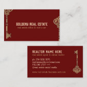 Burgundy Gold Real Anwesen Key Visitenkarte (Vorne/Hinten)
