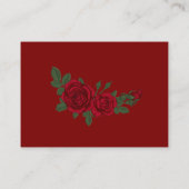 Burgundy & Gold Rose Quinceañera RSVP Card Begleitkarte (Rückseite)