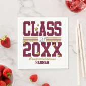 Burgundy|Gold Schließ Class Year Serviette (Beispiel)