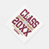 Burgundy|Gold Schließ Class Year Serviette (Ecke)