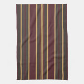 Burgundy Gold Stripes Geschirrtuch (Vertikal)