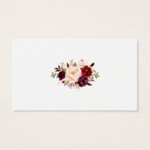 Burgundy Gold Wedding Music Song Request Card B (Rückseite)