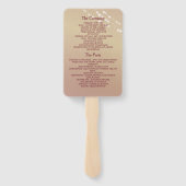 Burgundy Gold Wedding Program Fan Fächer (Rückseite)