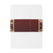 Burgundy Golden Blume Einladungsbanderole (Rückseitenbeispiel)