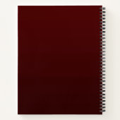 Burgundy Golden Blume Notebook Notizblock (Rückseite)