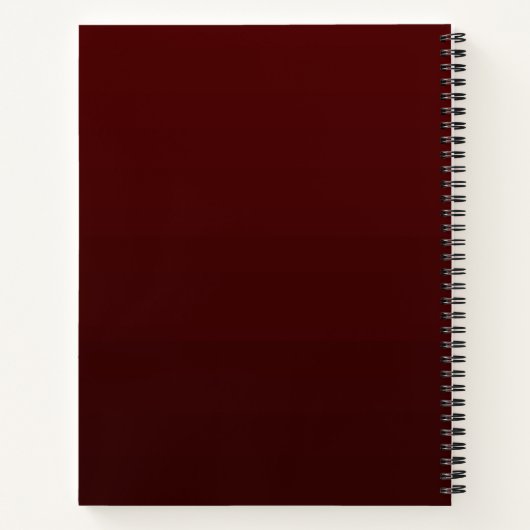 Burgundy Golden Blume Notebook Notizblock (Rückseite)