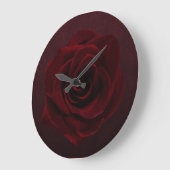 Burgundy Gothic-Rose Große Wanduhr (Winkel)