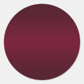 Burgundy Gradient Blank Runder Aufkleber (Vorderseite)