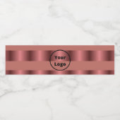 Burgundy gradient business pattern wasserflaschenetikett (Einzelnes Label)