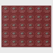 Burgundy Graduate Personalisierter Abschluss Geschenkpapier (Flach)