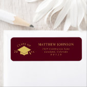 Burgundy Graduation Return Address (Insitu)