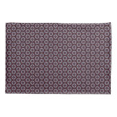 Burgundy & Gray Floral Painted Quilt Kissenbezug (Rückseite)