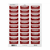 Burgundy & Green Address Label with Banner (Vorne)