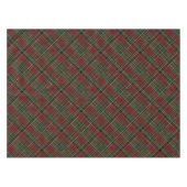 Burgundy Green Karierter Weihnachtsurlaub Tischdecke (Vorderseite (Horizontal))