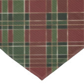 Burgundy Green Karierter Weihnachtsurlaub Tischdecke (Schrägansicht)