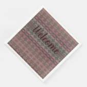 Burgundy Green und Rosy Pink Serviette (Ecke)