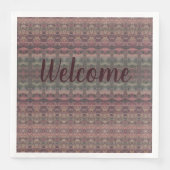 Burgundy Green und Rosy Pink Serviette (Vorderseite)