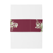 Burgundy Greenery Floral Wedding Einladungsbanderole (Rückseitenbeispiel)