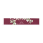 Burgundy Greenery String Lights Wedding Einladungsbanderole (Flach)