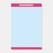 Burgundy-Header auf hellblauer Notizzettel (Vorderseite)