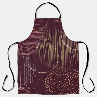 Burgundy Hintergrund, Kreis nahtlos Muster. Schürze