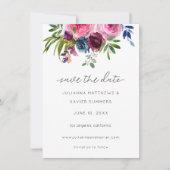 Burgundy Hot Pink & Navy Blue Save the Date (Vorderseite)