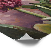 Burgundy Hyacinth Blume Art Print Poster (Ecke)