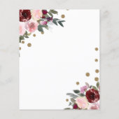 Burgundy I Do GRILLEN Probe Abendessen Einladung (Rückseite)