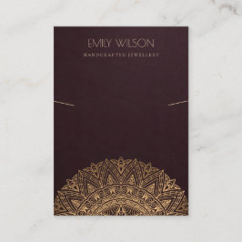 BURGUNDY IMITATS GOLD VERZIERT MANDALA NECKLACE DI VISITENKARTE