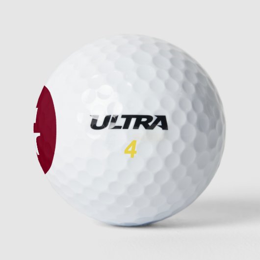 Burgundy Initial Monogram Golfball (Logo)