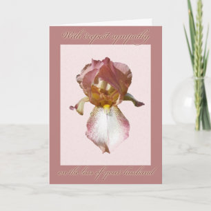 Burgundy Iris Sympathy Card Karte