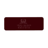 Burgundy & Ivory botanical crest monogram wedding (Vorne)