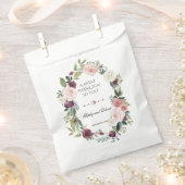 Burgundy Ivory Floral Wedding DANKE Geschenktütchen (Ausgeschnitten)