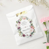 Burgundy Ivory Floral Wedding DANKE Geschenktütchen (Versiegelt)