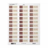 Burgundy & Ivory Stripes Return Address Wedding (Vorne)