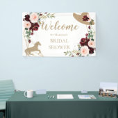 Burgundy Kentucky Derby Brautparty Willkommen Banner (Messeveranstaltung)