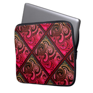 Burgundy Kupfer in Gold Notebook-Sieb Laptopschutzhülle