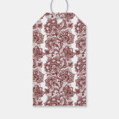 Burgundy Lace Elegant Wedding Geschenkanhänger (Rückseite)