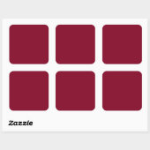 Burgundy Large Quadratischer Aufkleber (Blatt)
